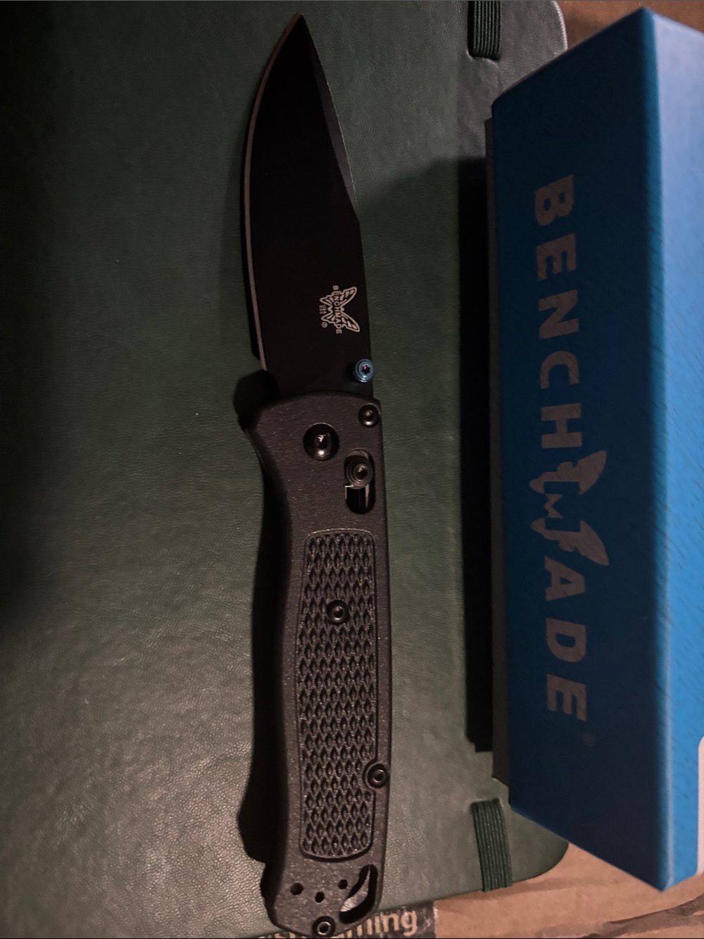 Bench Black Folding Pocket Knife with Textured Handle